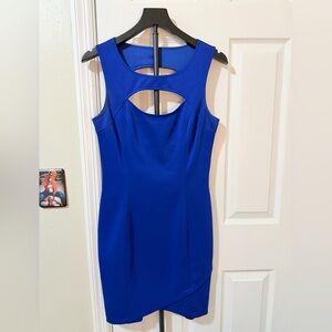 Guess Royal Blue Cutout Midi Dress